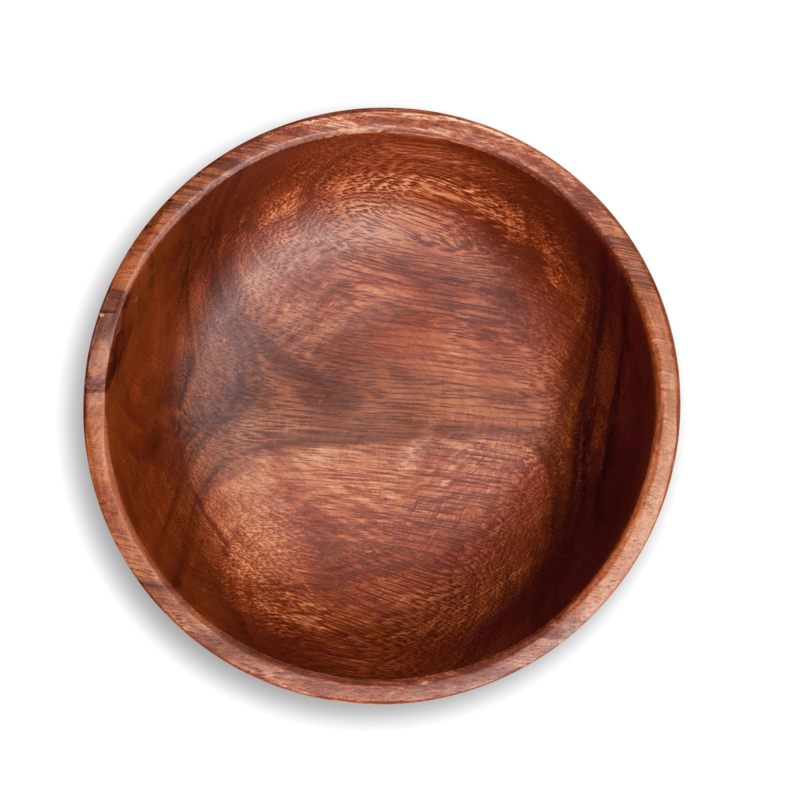 Handmade wooden bowl with natural grain